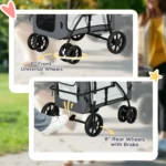 CrafteRify Dog Pram with Detachable Carrier - Image 6
