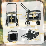 CrafteRify Dog Pram with Detachable Carrier - Image 4