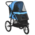 CrafteRify EasyFold Pet Stroller with Rubber Wheels