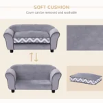 CrafteRify Dog Sofa Bed with Washable Cushion - Image 6