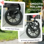 CrafteRify Large Dog Pet Stroller with Shock Absorbing Wheels - Image 5