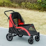 CrafteRify Large Dog Pet Stroller with Shock Absorbing Wheels - Image 7