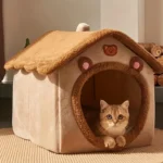 CrafteRify Foldable Pet House Cat Bed