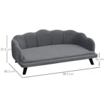 CrafteRify Shell Design Dog Sofa Bed with Cushion - Image 5