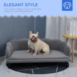 CrafteRify Shell Design Dog Sofa Bed with Cushion - Image 8