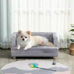 CrafteRify PU Leather Dog Sofa Bed with Cushion - Image 4