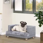 CrafteRify PU Leather Dog Sofa Bed with Cushion - Image 3