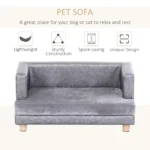 CrafteRify PU Leather Dog Sofa Bed with Cushion - Image 8