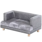 CrafteRify PU Leather Dog Sofa Bed with Cushion - Image 2