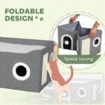 CrafteRify Foldable Cat House with Scratcher & Cushion - Image 8