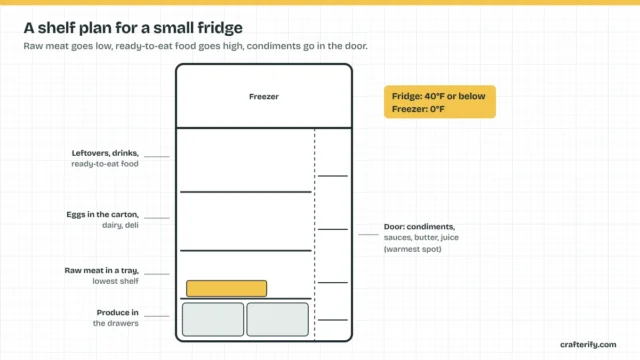 Crafterify diagram: fridge zones